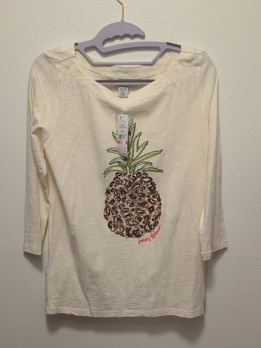 NWT Tommy Bahama Leopard Pinapple Lux Tee Sz XS